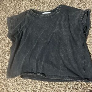 Zenana Outfitters Charcoal Washed Tee